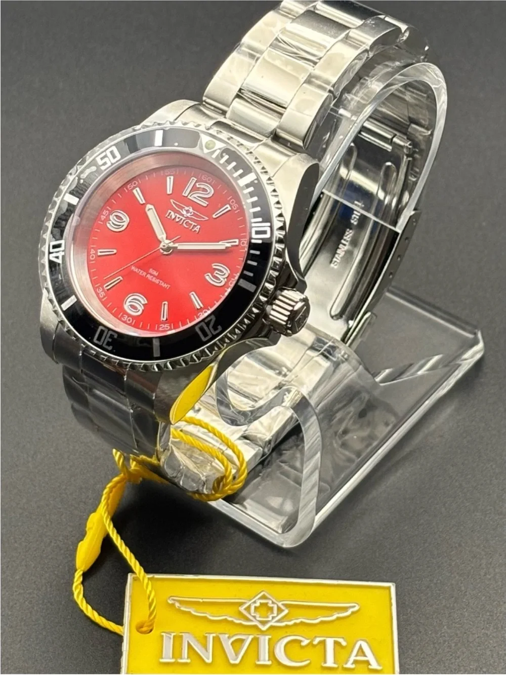 Invicta Specialty Rowan Men’s Watch Red Dial and Black Bezel - 49350